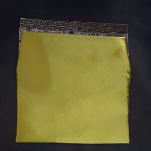 Vibrant Yellow Satin Clutch
